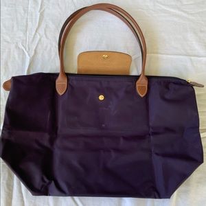 Longchamp Large Le Pliage Tote Bilberry